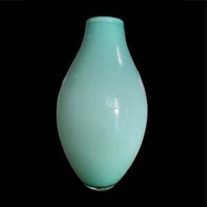 Large Aqua Murano Artistic Glass Vase, 1980s